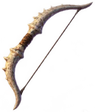 Bone Bow: busur melengkung dari tulang raksasa.
