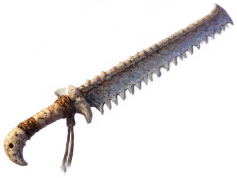 Snow Saw: gergaji salju bergigi dengan gagang tulang.