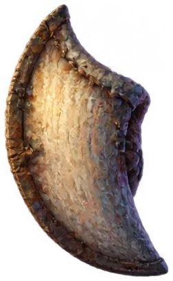 Horn Shield: perisai lengkung dari tanduk raksasa.
